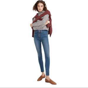 NWT Madewell 10” High Rise Skinny Button Front Tencel